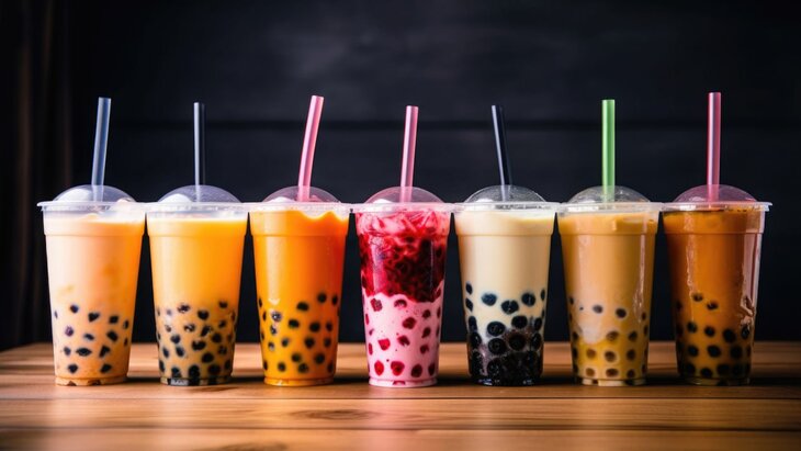 ����� ������� � ������� ������ � ������� bubble tea