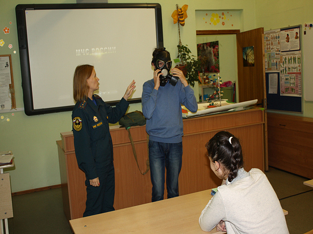 В школе №1159 прошёл открытый урок гражданской обороны